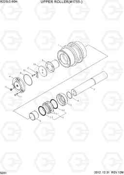 5031 UPPER ROLLER(#1755-) R220LC-9SH, Hyundai