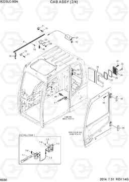 6030 CAB ASSY(2/4) R220LC-9SH, Hyundai