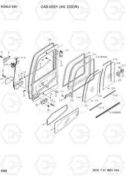 6050 CAB ASSY(4/4, DOOR) R220LC-9SH, Hyundai