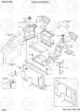 6100 CAB INTERIOR 3 R220LC-9SH, Hyundai