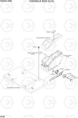 6120 CONSOLE BOX 2(LH) R220LC-9SH, Hyundai