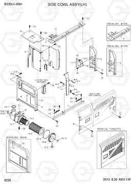 6220 SIDE COWL ASSY(LH) R220LC-9SH, Hyundai