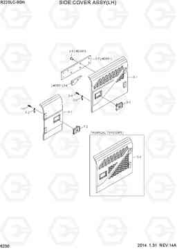 6230 SIDE COVER ASSY(LH) R220LC-9SH, Hyundai