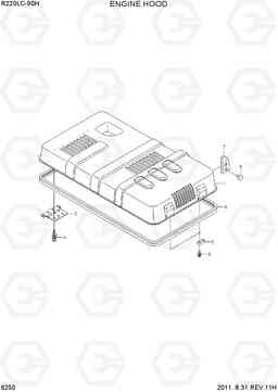 6250 ENGINE HOOD R220LC-9SH, Hyundai