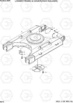 6415 LOWER FRAME&COVER(HIGH WALKER) R220LC-9SH, Hyundai