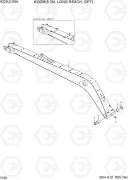 7150 BOOM(8.2M, LONG REACH, OPT) R220LC-9SH, Hyundai