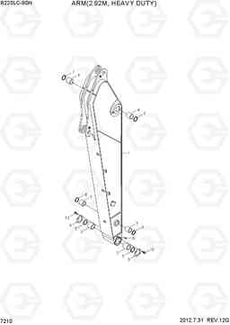 7210 ARM(2.92M, HEAVY DUTY) R220LC-9SH, Hyundai