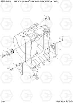 7520 BUCKET(0.74M3 SAE HEAPED, HEAVY DUTY) R220LC-9SH, Hyundai