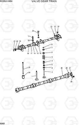 9060 VALVE GEAR TRAIN R220LC-9SH, Hyundai