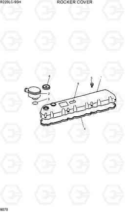 9070 ROCKER COVER R220LC-9SH, Hyundai