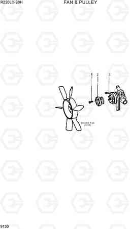9130 FAN & PULLEY R220LC-9SH, Hyundai