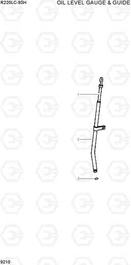 9210 OIL LEVEL GAUGE & GUIDE R220LC-9SH, Hyundai
