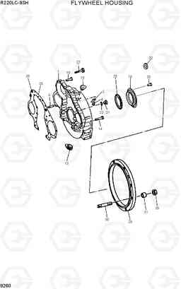9260 FLYWHEEL HOUSING R220LC-9SH, Hyundai
