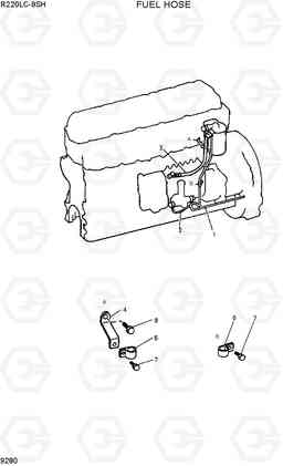 9280 FUEL HOSE R220LC-9SH, Hyundai
