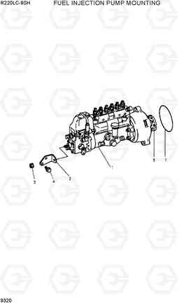 9320 FUEL INJECTION PUMP MOUNTING R220LC-9SH, Hyundai