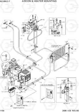 1100 AIRCON & HEATER MOUNTING R210NLC-7, Hyundai