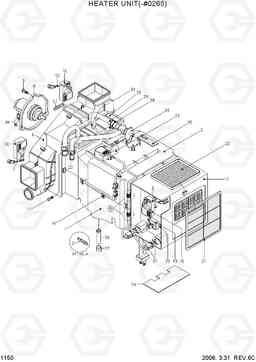 1150 HEATER UNIT(-#0265) R210NLC-7, Hyundai