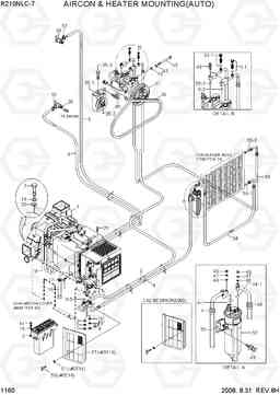 1160 AIRCON & HEATER MOUNTING(AUTO) R210NLC-7, Hyundai