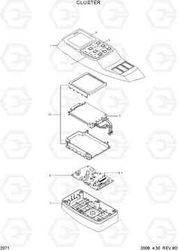 2071 CLUSTER R210NLC-7, Hyundai