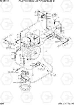 3240 PILOT HYDRAULIC PIPING(BASE 2) R210NLC-7, Hyundai