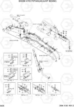 3420 BOOM HYD PIPING(ADJUST BOOM) R210NLC-7, Hyundai