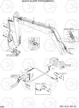 3450 QUICK CLAMP PIPING(#0039-) R210NLC-7, Hyundai