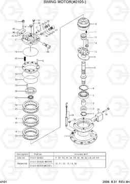 4101 SWING MOTOR(#0105-) R210NLC-7, Hyundai