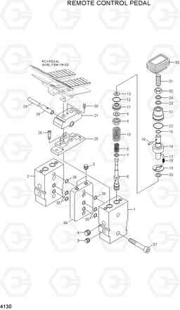 4130 REMOTE CONTROL PEDAL R210NLC-7, Hyundai