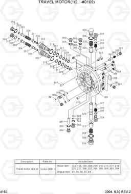 4150 TRAVEL MOTOR(1/2, -#0109) R210NLC-7, Hyundai