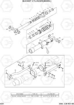 4201 BUCKET CYLINDER(#0269-) R210NLC-7, Hyundai