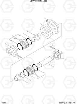 5020 LOWER ROLLER R210NLC-7, Hyundai