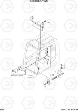 6010 CAB MOUNTING R210NLC-7, Hyundai