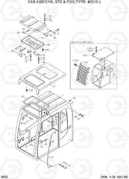 6022 CAB ASSY(1/6, STD & FOG TYPE, #0515-) R210NLC-7, Hyundai
