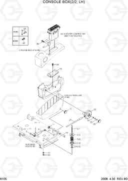 6105 CONSOLE BOX(2/2, LH) R210NLC-7, Hyundai