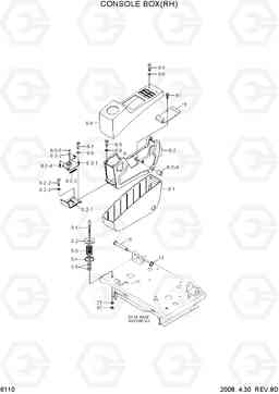 6110 CONSOLE BOX(RH) R210NLC-7, Hyundai