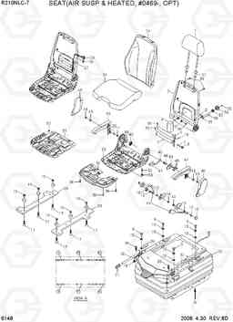 6148 SEAT(AIR SUSP & HEATED, #0469-, OPT) R210NLC-7, Hyundai