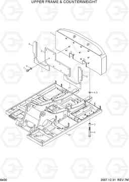 6400 UPPER FRAME & COUNTERWEIGHT R210NLC-7, Hyundai