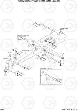 7010 BOOM MOUNTING(5.68M, STD, -#0097) R210NLC-7, Hyundai