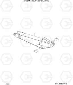 7160 BOOM(ADJUST BOOM, 2ND) R210NLC-7, Hyundai