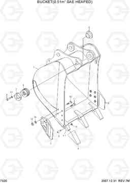 7320 BUCKET(0.51M3 SAE HEAPED) R210NLC-7, Hyundai