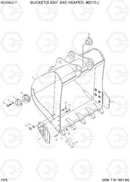 7375 BUCKET(0.92M3 SAE HEAPED, #0515-) R210NLC-7, Hyundai