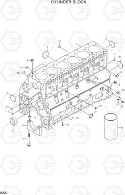 9060 CYLINDER BLOCK R210NLC-7, Hyundai