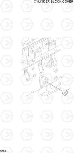 9390 CYLINDER BLOCK COVER R210NLC-7, Hyundai