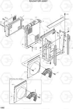 1050 RADIATOR ASSY R210NLC-7A, Hyundai