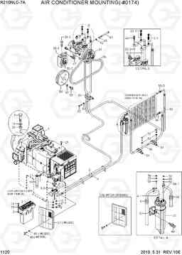 1120 AIR CONDITIONER MOUNTING(-#0174) R210NLC-7A, Hyundai