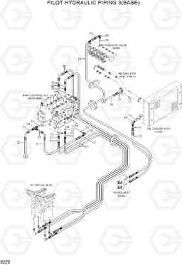 3220 PILOT HYDRAULIC PIPING 3(BASE) R210NLC-7A, Hyundai