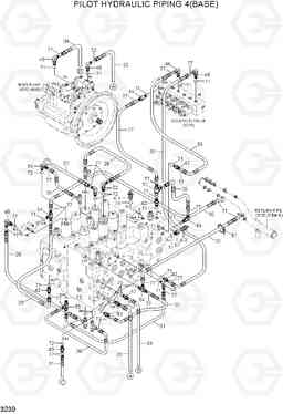 3230 PILOT HYDRAULIC PIPING 4(BASE) R210NLC-7A, Hyundai