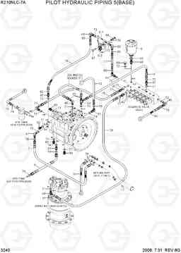 3240 PILOT HYDRAULIC PIPING 5(BASE) R210NLC-7A, Hyundai