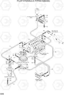 3250 PILOT HYDRAULIC PIPING 6(BASE) R210NLC-7A, Hyundai