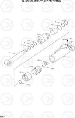 3453 QUICK CLAMP CYLINDER(DAEMO) R210NLC-7A, Hyundai